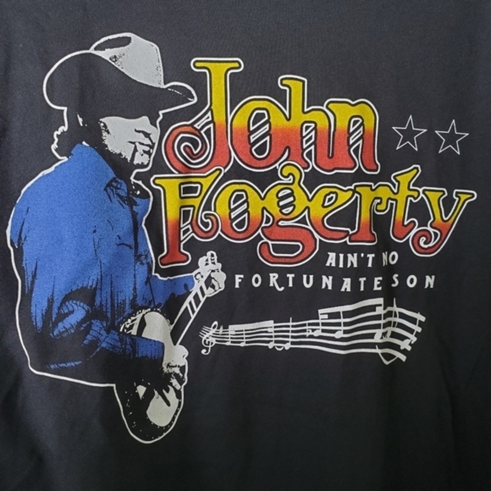 John Fogerty Graphic T-Shirt Black Cotton Aint No Fortunate Son New Unisex Tee - Picture 2 of 6